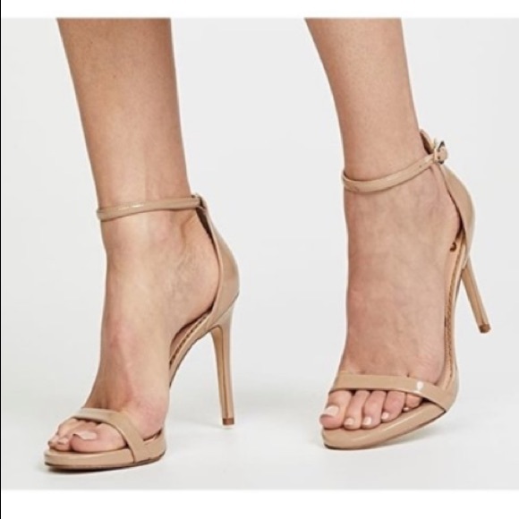 Sam Edelman Shoes - Sam Edelman | NWOT Ariella Nude Patent Leather Ankle Strap Heels
